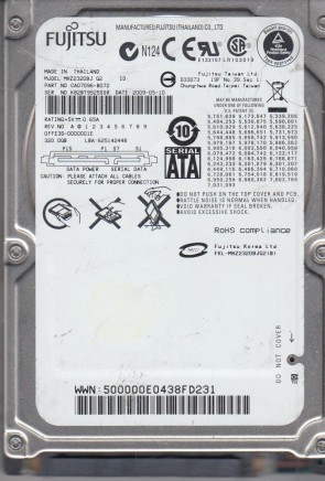 MHZ2320BJ G2 Fujitsu 320GB SATA 2.5 Inch Hard Drive